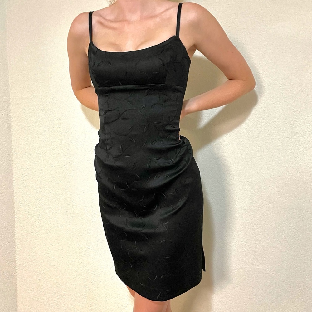 SOLD Vintage 90s Laundry by Shelli Segal Little Black Cocktail Dress